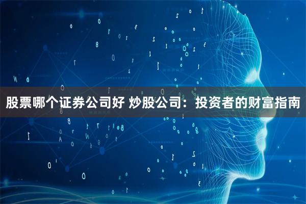 股票哪个证券公司好 炒股公司：投资者的财富指南
